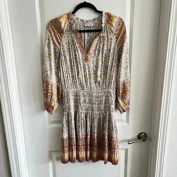 Current Air Los Angeles Ruched Long Sleeve Dress Size Medium - Picture 2 of 6